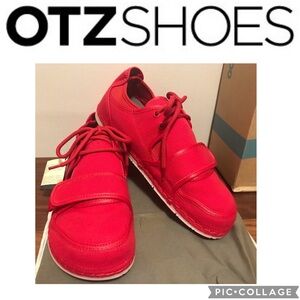 OTZ Low Lace Up Canvas Shoes Red US Size 11